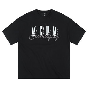 
MEDM25SS three-dimensional embroidery basic set pure cotton short-sleeved T-shirt for men in summer loose simple round neck top for women