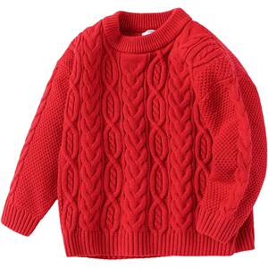 
Balabala children's sweater baby sweater autumn and winter new children's clothing boys and girls red base shirt thick