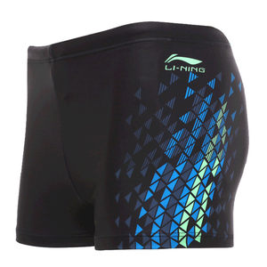 Li Ning's swimming trunks Men's embarrassing flat -angle swimming trunks Men's swimsuit set Penta -pants equipment professional hot spring swimsuit
