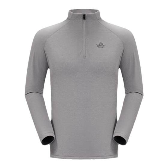 
Pelliot outdoor long-sleeved T-shirt men's new antibacterial, high-elastic, warm and skin-friendly sports top for hiking and mountaineering