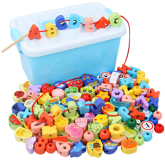 Beaded Thread Rope Puzzle - Baby Toys Building Blocks