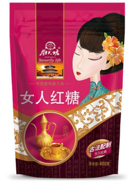 厨大妈女人红糖400g 手工古法黑红糖月子经期老红糖 2袋包邮