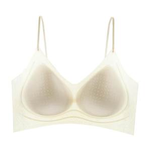 
Ice silk cool soft support underwear for women's small breasts gathered in summer thin style can be exposed with thin shoulder straps and traceless invisible bra