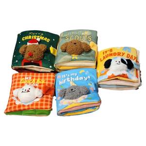 ins omissions of Korean pets, smelling, sounding, eloquent teeth, paper, paper puzzle, puzzle, dog cat hidden toy book book
