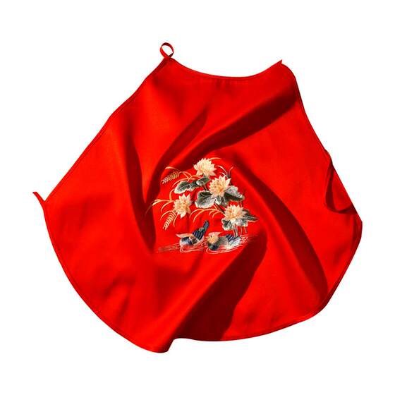 Su Embroidery Chinese Wind Duck Red Belly Women's thin embroidered suspender sexy pajamas Marriage retro adult underwear