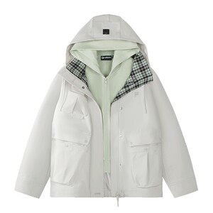 
FILA FUSION Fila trendy brand woven top two-piece set for women 2026 spring new loose hooded jacket
