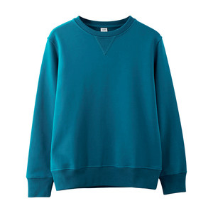 
320g sweatshirt men's autumn long-sleeved round neck pullover solid color heavyweight t-shirt spring and autumn blue loose autumn and winter royal blue