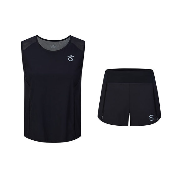 Macondo women's sports suit, ballet lace, cool and quick-drying, high elastic running training vest shorts suit