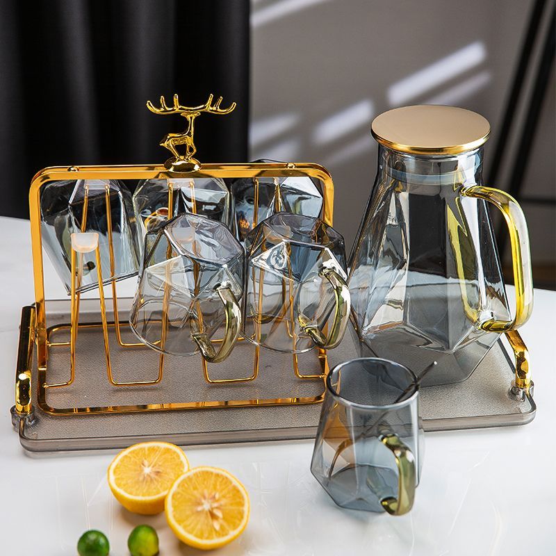 轻奢麋鹿杯架水杯家用简约沥水架客厅玻璃杯杯子置物架创意放置盘