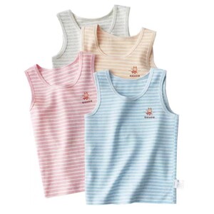 
Children's pure cotton vest autumn and winter thickened breathable seamless boneless little boys and girls bottoming sleeveless pajamas sports suspenders