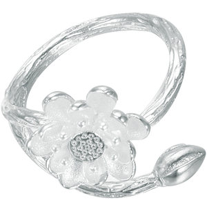 
Original design S925 sterling silver jewelry beautiful and simple Chinese style lotus hand-opening ring women's rings versatile