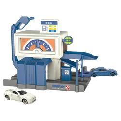 Children's Parking Scene Simulation Gas Station Set Track Slide Toy Alloy Car Ejection Track Boy