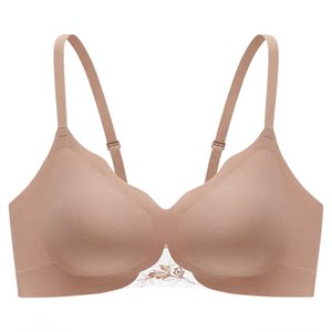 
[Suzhou Garden] Ives new rimless Chinese style embroidered bra set micro push-up seamless lace underwear