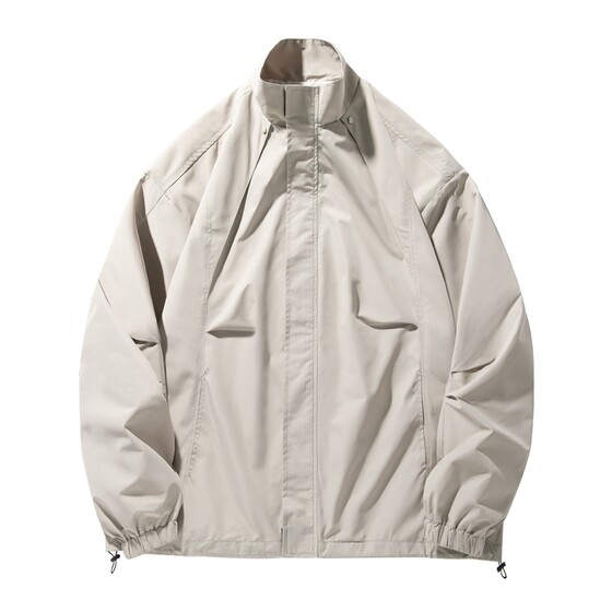 Men's windproof jacket, men's summer thin men's clothing, new American stand-up collar jacket, summer tops, clothes