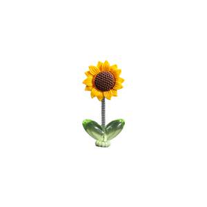 Cute shaking head -to -sunflower car ornaments to cure fresh flowers, car mid -range console rearview mirror jewelry swing
