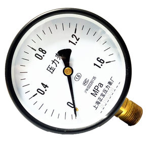 Ordinary pressure gauge Y100 Zhengbao pressure gauge 0-1.6MPa water gas boiler pressure gauge full specifications
