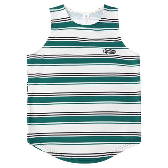 American sports vest male Andtime quick -drying sculpture striped striped, breathable narrow shoulder basketball fitness sleeveless T -shirt jersey