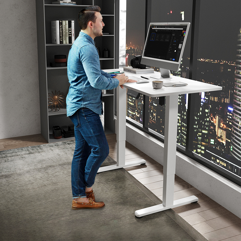 Joyworker 电动升降桌电脑办公家用学习书桌工作台可移动升降桌腿