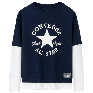 
Converse children's clothing boys' long-sleeved T-shirt new spring style pure cotton medium and large children's spring tops casual bottoming shirt