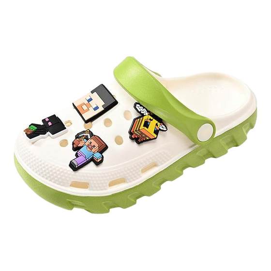 Minecraft Boys Hole Shoes Children's Slippers New Slip Anti-odor Boy Summer Beach Soft Sole Teenagers
