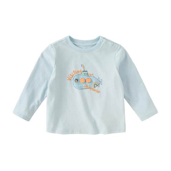 
David Bella children's T-shirt 2026 new spring boys cartoon long-sleeved bottoming shirt baby pullover