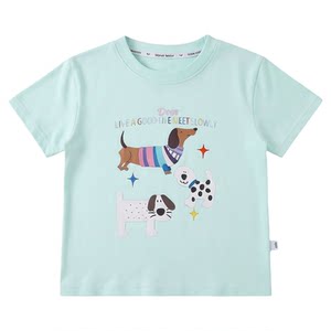 
Children's pure cotton short-sleeved T-shirt for summer boys and girls baby baby parent-child children's clothing medium and big children's versatile thin single top