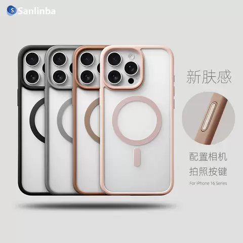Sanlinba Clear MagSafe Ring Phone Case for iPhone 17, 16, 15, 14 and 13