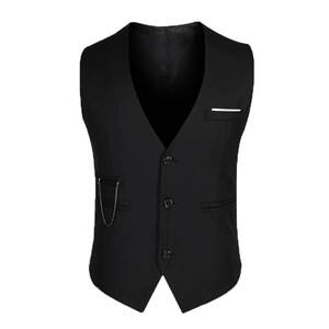 Spring and Autumn Men's suit vest men's thin personality Korean version of slim -fitting professional suit horse clip men's vest