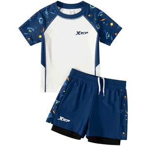 
Xtep children's swimsuit boys' mid-large children's 2025 summer new sun protection split swimming trunk swimming set