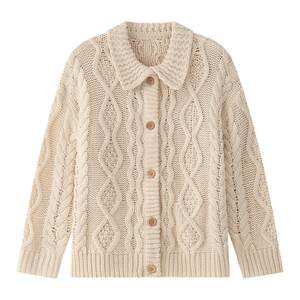 
Shrimp paste hemp boys knitted jacket spring and autumn 2026 new boy tops foreign style children's wear cardigan sweater