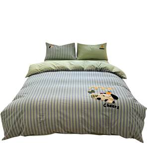 MUJI Children's Cartoon Bedding Three-piece Set Pure Cotton Student Dormitory Boys' Bedding Four-piece Set Class A