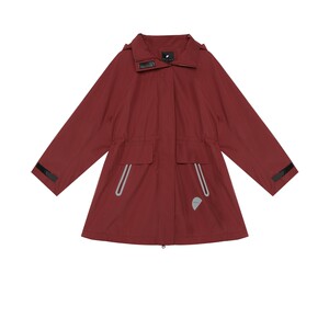 
Semicircle original design women's clothing [sports] 2026 spring and autumn hooded loose three-proof fabric mid-length jacket for women