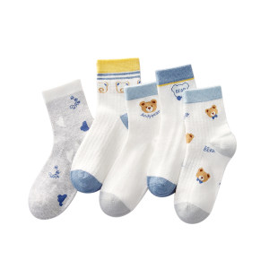 Children's Socks Boys' Summer Thin Mid-Tube Class A Cotton Socks Boys' Spring and Autumn Boneless Middle Children's Autumn Socks