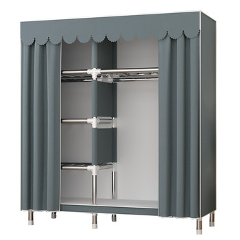 Simple cloth wardrobe assembly for home bedroom rental use