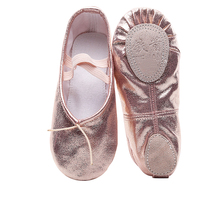 Dance Shoes Women's Soft Bottom Practice Girls Pink PU Chinese Dance Princess Ballet Shoes