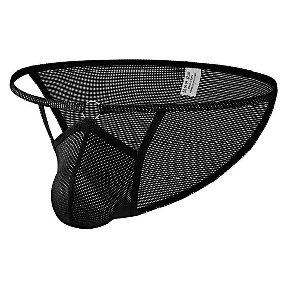 
Men's mesh briefs for young men, breathable low-waist sexy underwear, slim and tempting pants, hollow men's triangle