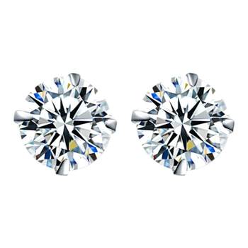 s925 silver and white rhinestone ear bone earrings, small and high-end for men and women, 2025 new popular ear piercing earrings