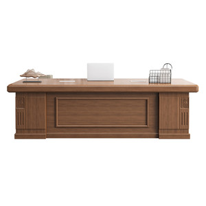
Solid wood executive desk boss desk Chinese style office supervisor president manager leadership desk high-end table and chair combination