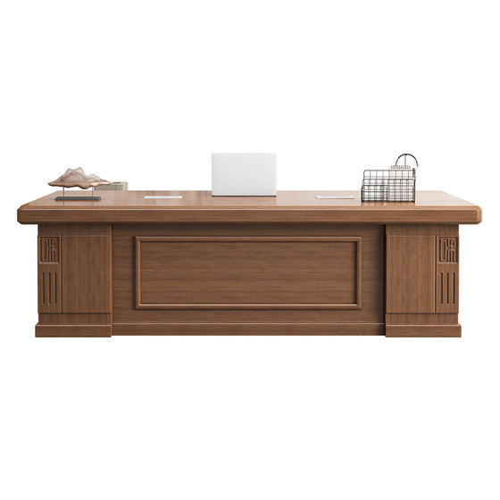 
Solid wood executive desk boss desk Chinese style office supervisor president manager leadership desk high-end table and chair combination