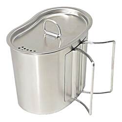 Military fan outdoor picnic stainless steel water cup mountaineering camping