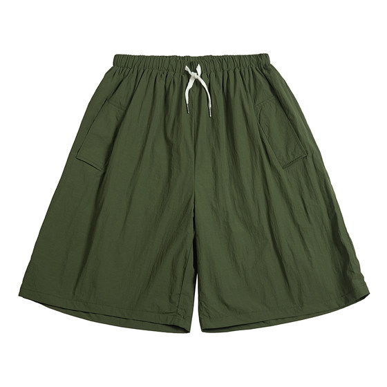
NOEARS military green outdoor quick-drying shorts loose wide-leg straight five-point pants summer thin sports and leisure
