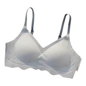 Cloud -free underwear female small breasts gathered large comfortable thin all -in -one fixed cup sports girl text bra