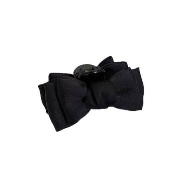 Black small bow princess hair clip side bangs headdress 2024 new high-end internet celebrity small grab clip