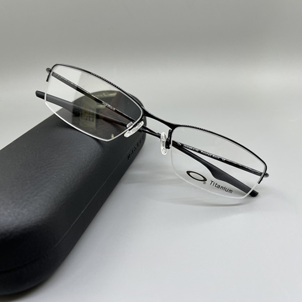 动动品牌超轻纯钛细框半框近视眼镜架 wingback OX5089弹簧镜腿