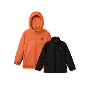 Little Camel Children's Jacket Three-in-one Windproof Outdoor Jacket Soft Shell Medium and Large Children's Warm Boys and Girls Plus Velvet Children's Clothing