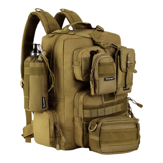 Guardian mountaineering bag men 30L travel waterproof large -capacity canvas tactical hiking hiking outdoor backpack