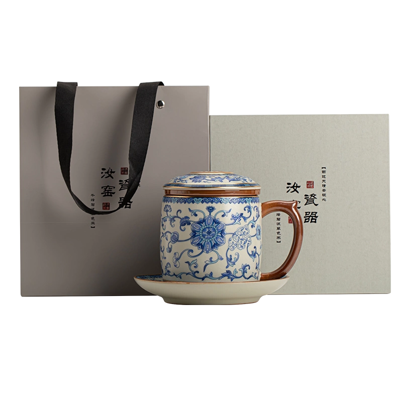 影青紫金线品茗杯薄胎白瓷茶杯功夫茶具茶道陶瓷高端主人杯小茶碗 