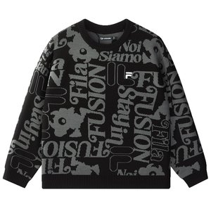 
FILA FUSION Fashion Brand Couple Sweater 2025 New Fashionable Casual Pullover Sweater