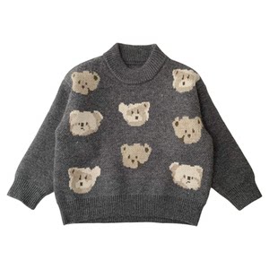 
Boys Cartoon Sweater Autumn and Winter Knitted Bottoming Shirt 2025 New Children's Style Sweater Round Neck Thickened Top