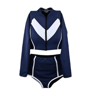 Korean sun protection quick-drying diving suit for women split long-sleeved snorkeling jelly suit couple swimsuit female internet celebrity surfing suit
